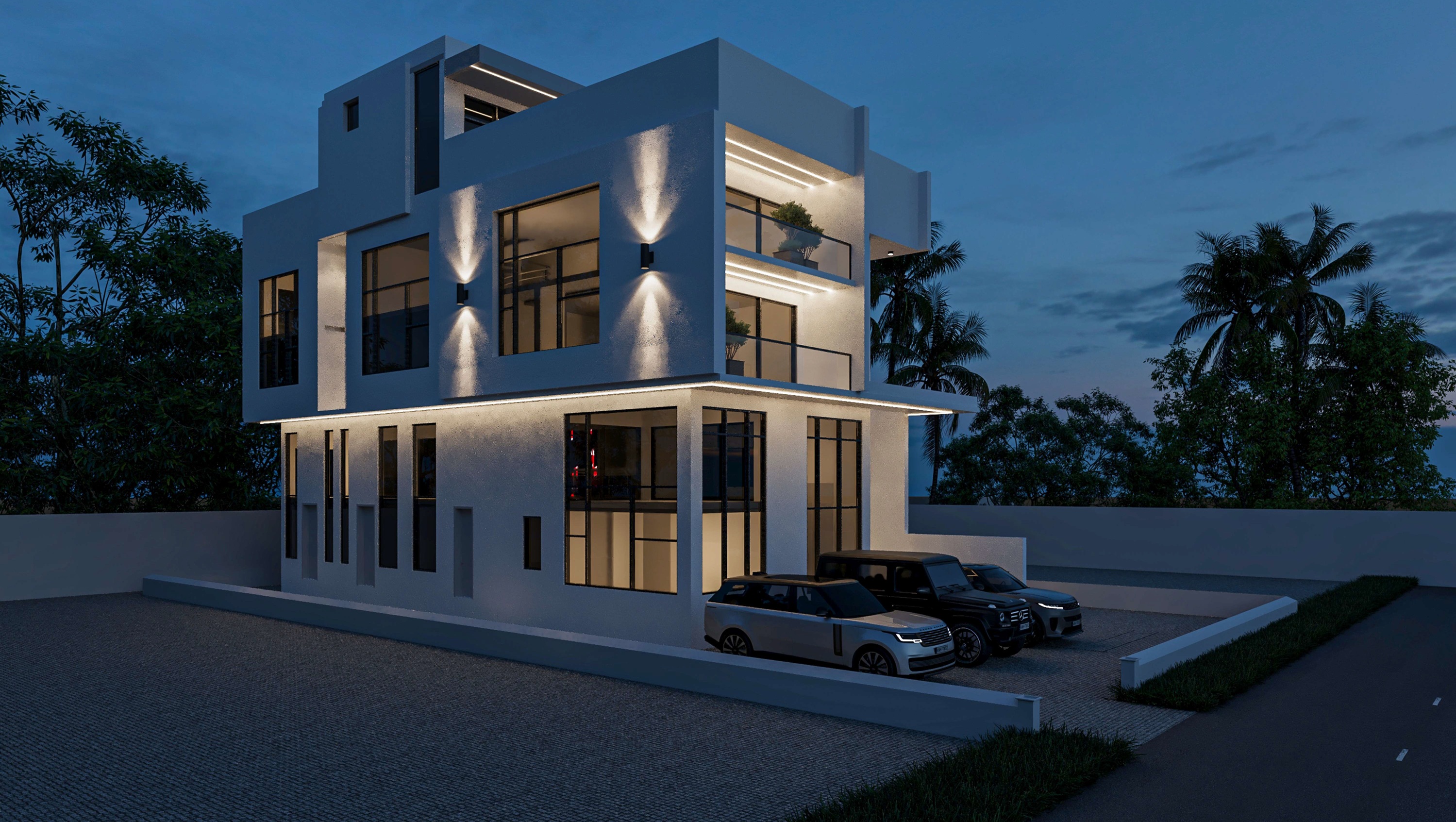 Altitude House — double-height living and staircase